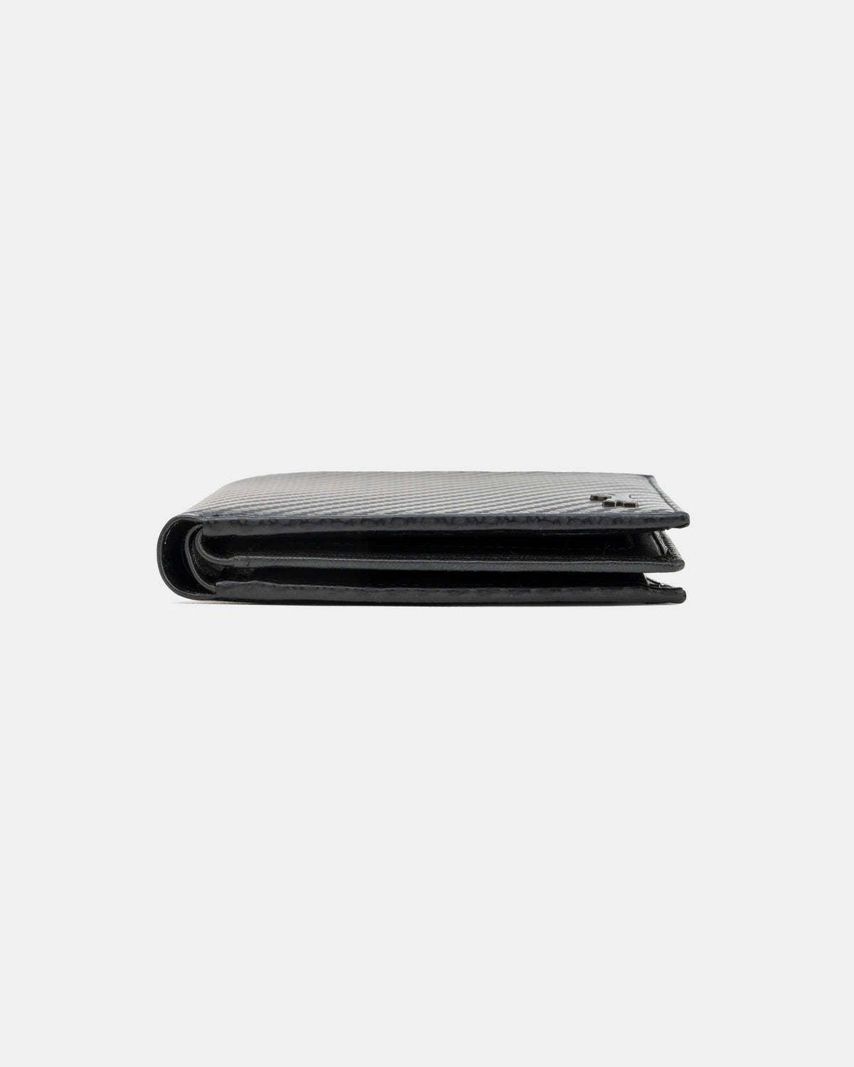 Bottom view of carbon leather wallet