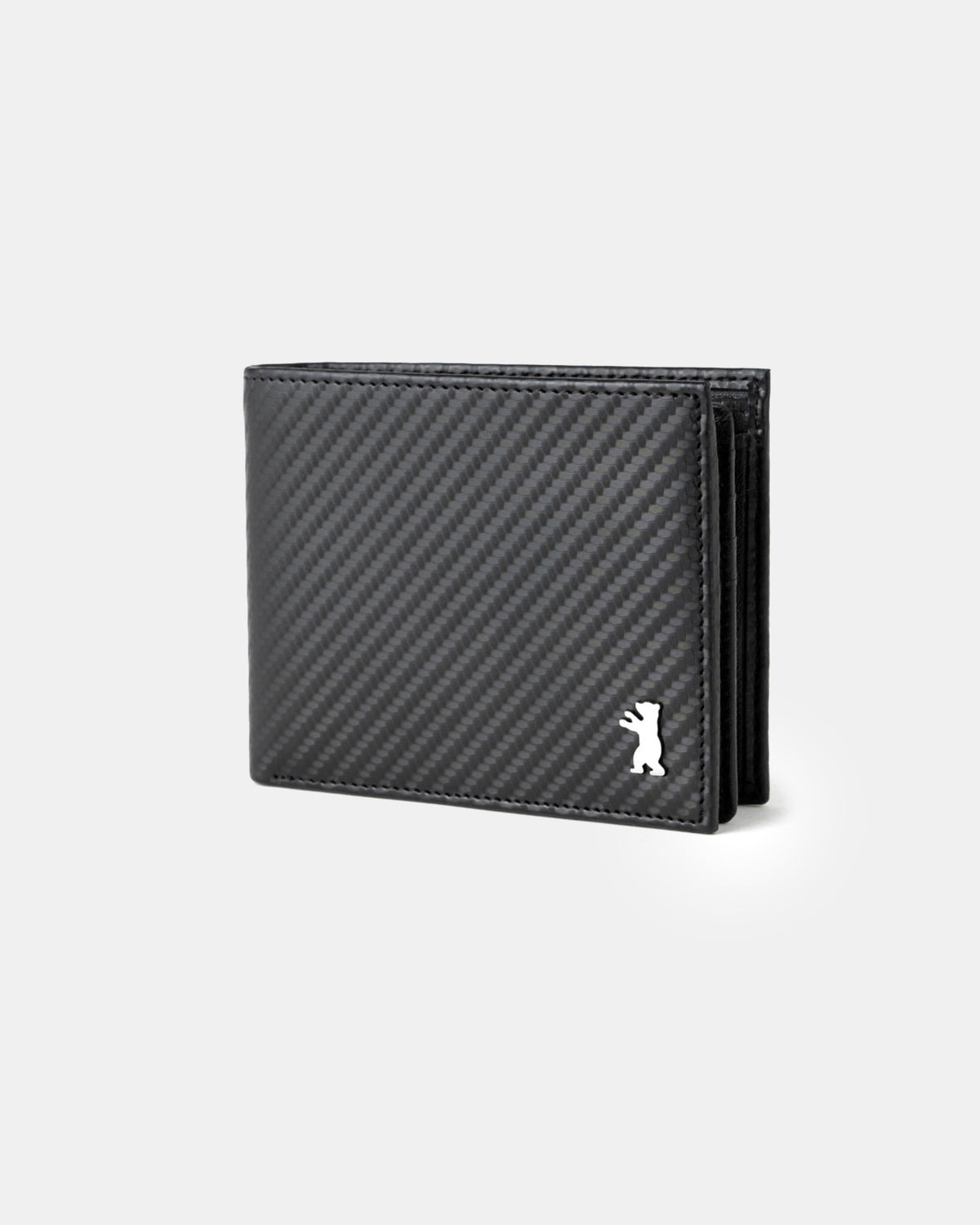 Side view of carbon leather wallet