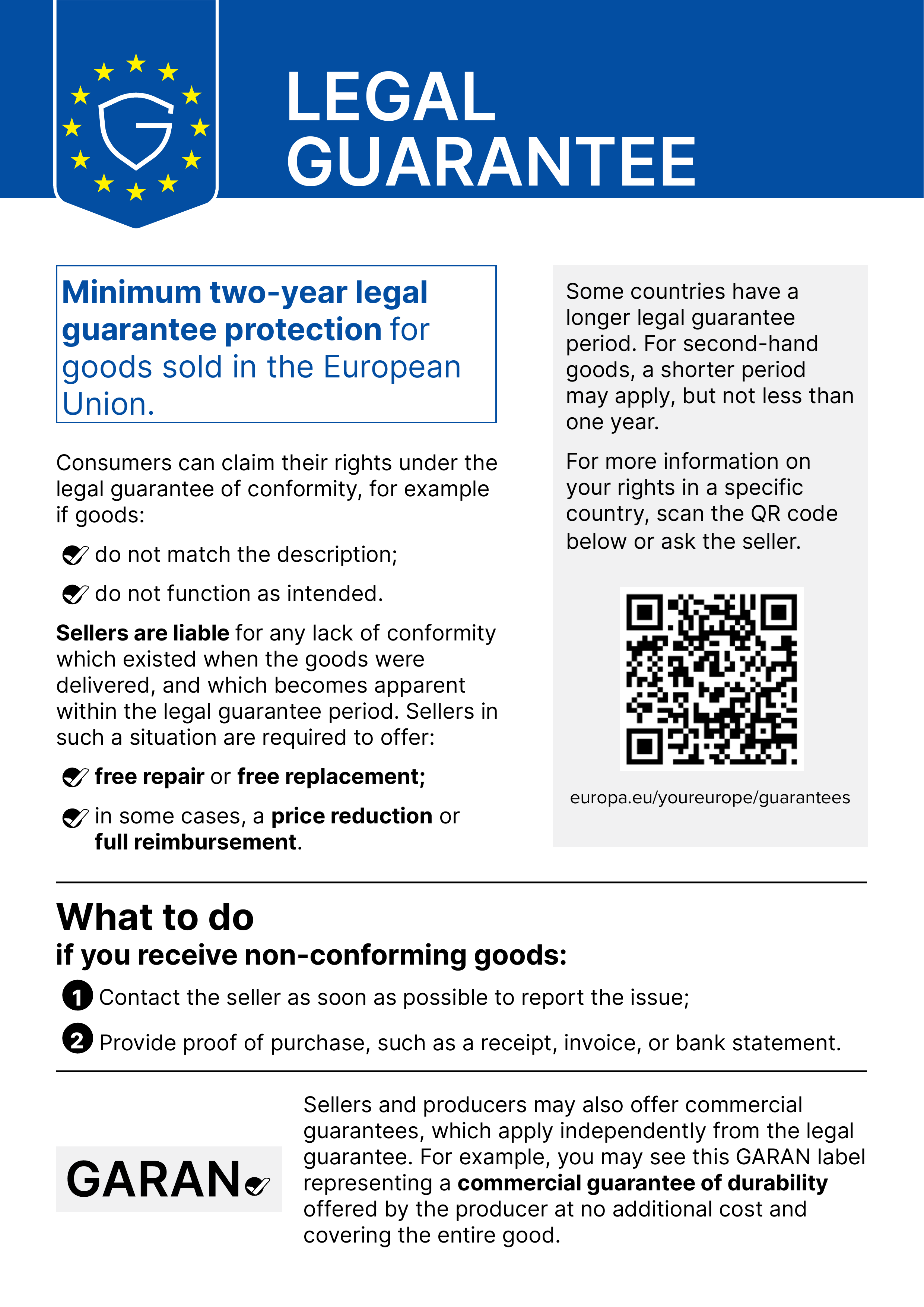 Official EU legal guarantee notice