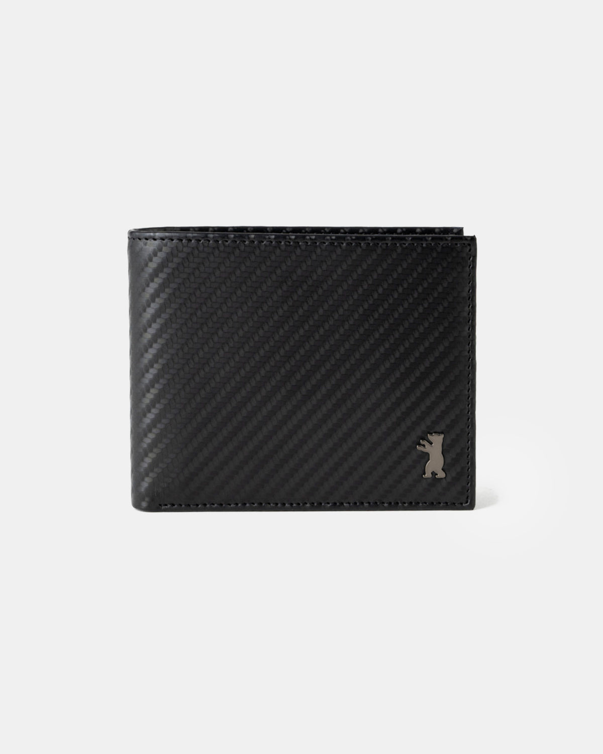 Front view of carbon leather wallet