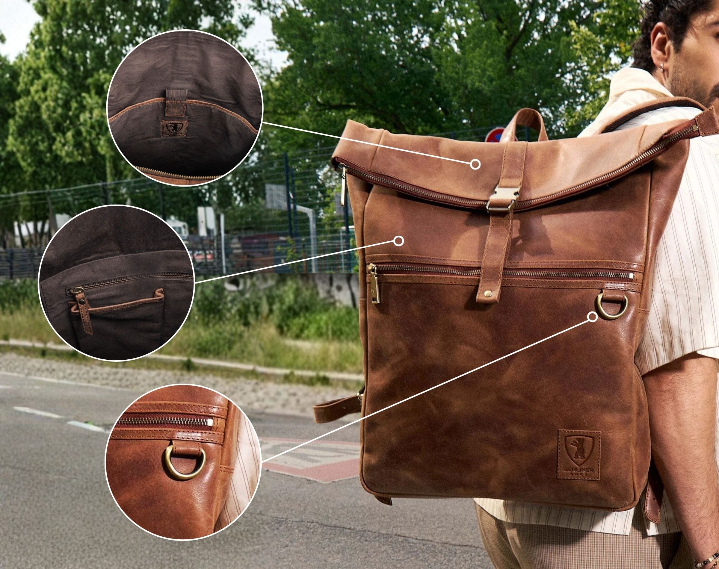 backpack designed for carry on luggage fold top leather Limited | Handmade Rolltop | Travel Backpack | Premium Backpack Whats more Utrecht XL