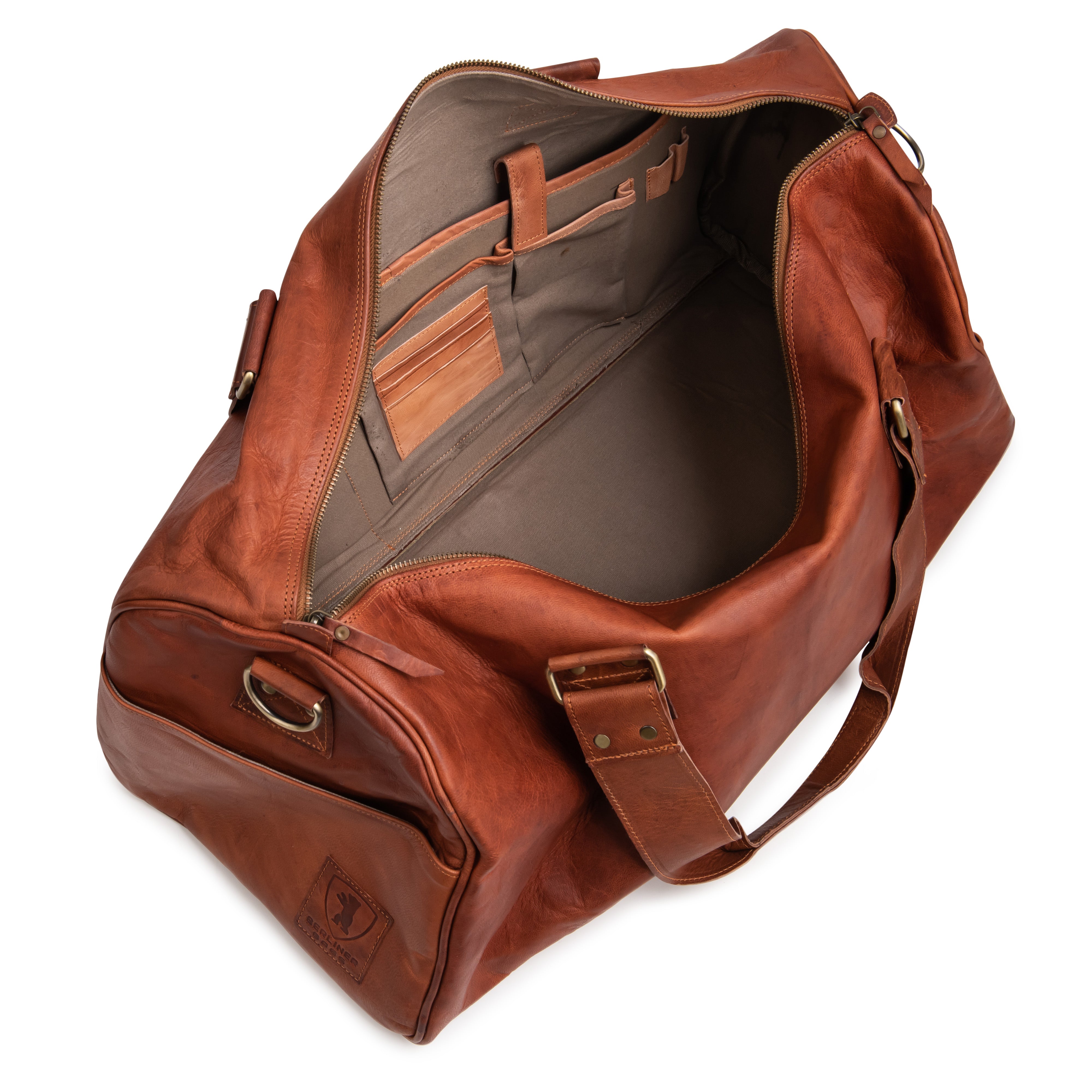 Leather holdall with hot sale shoe compartment