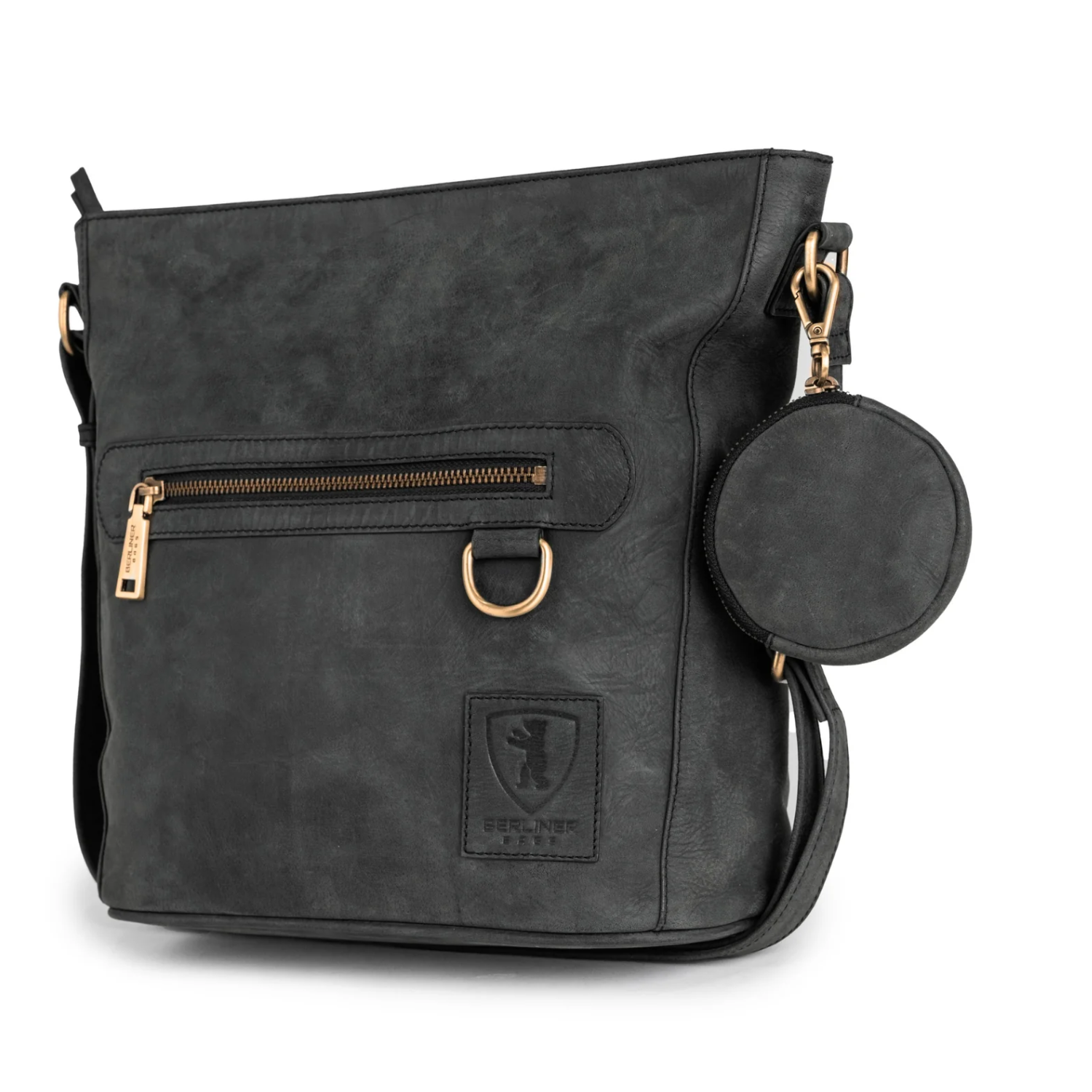 Black purse crossbody leather online