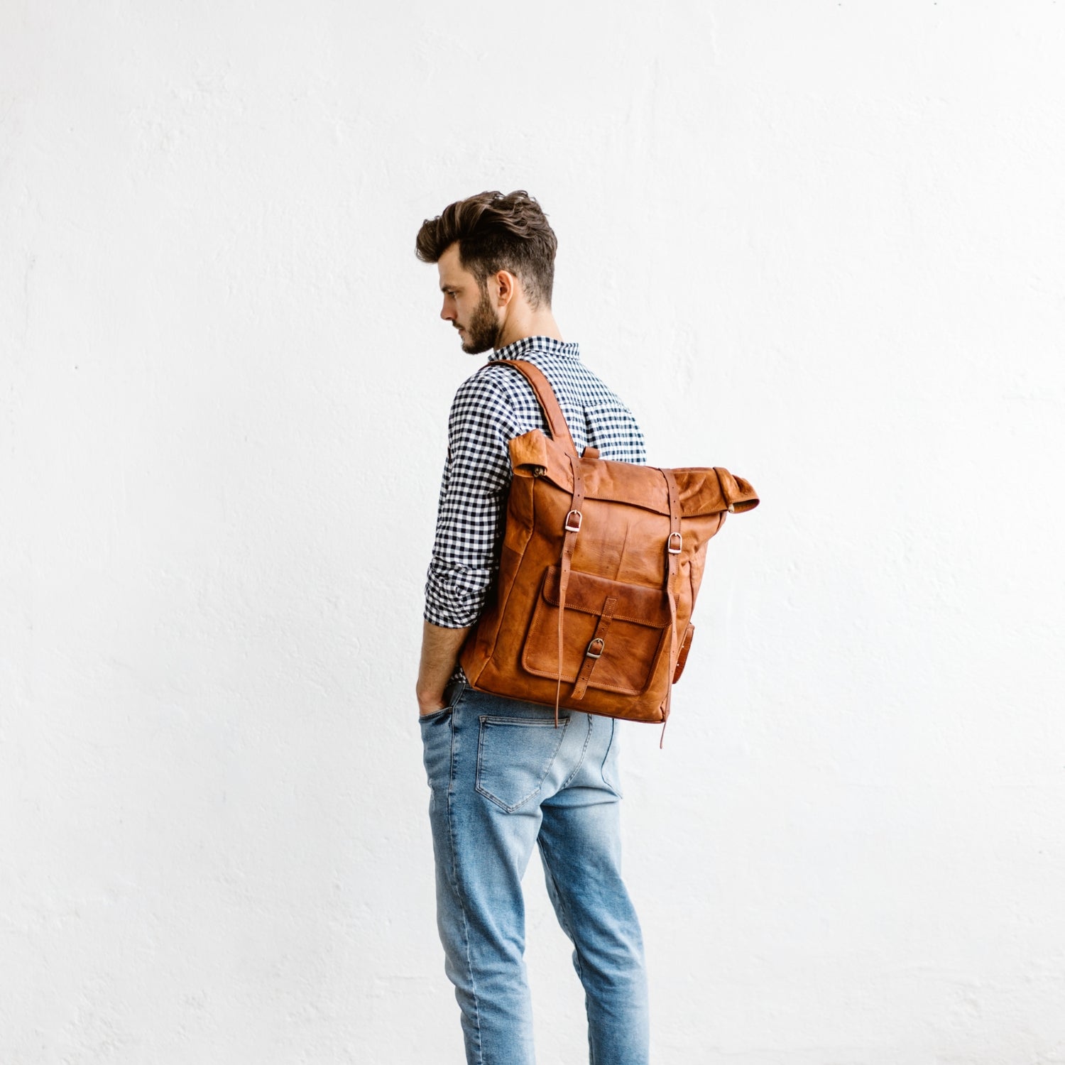 Leeds leather bag sale